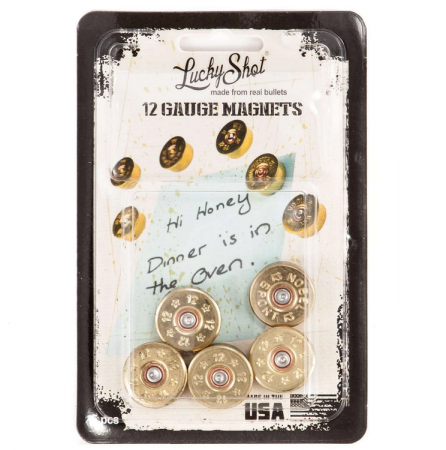 LUCKY SHOT 12 Gauge Bullet Magnets - (5pcs)